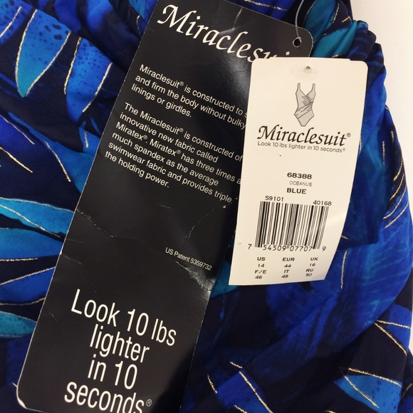 Miraclesuit Oceanus Blue One piece Suit - Picture 4 of 8